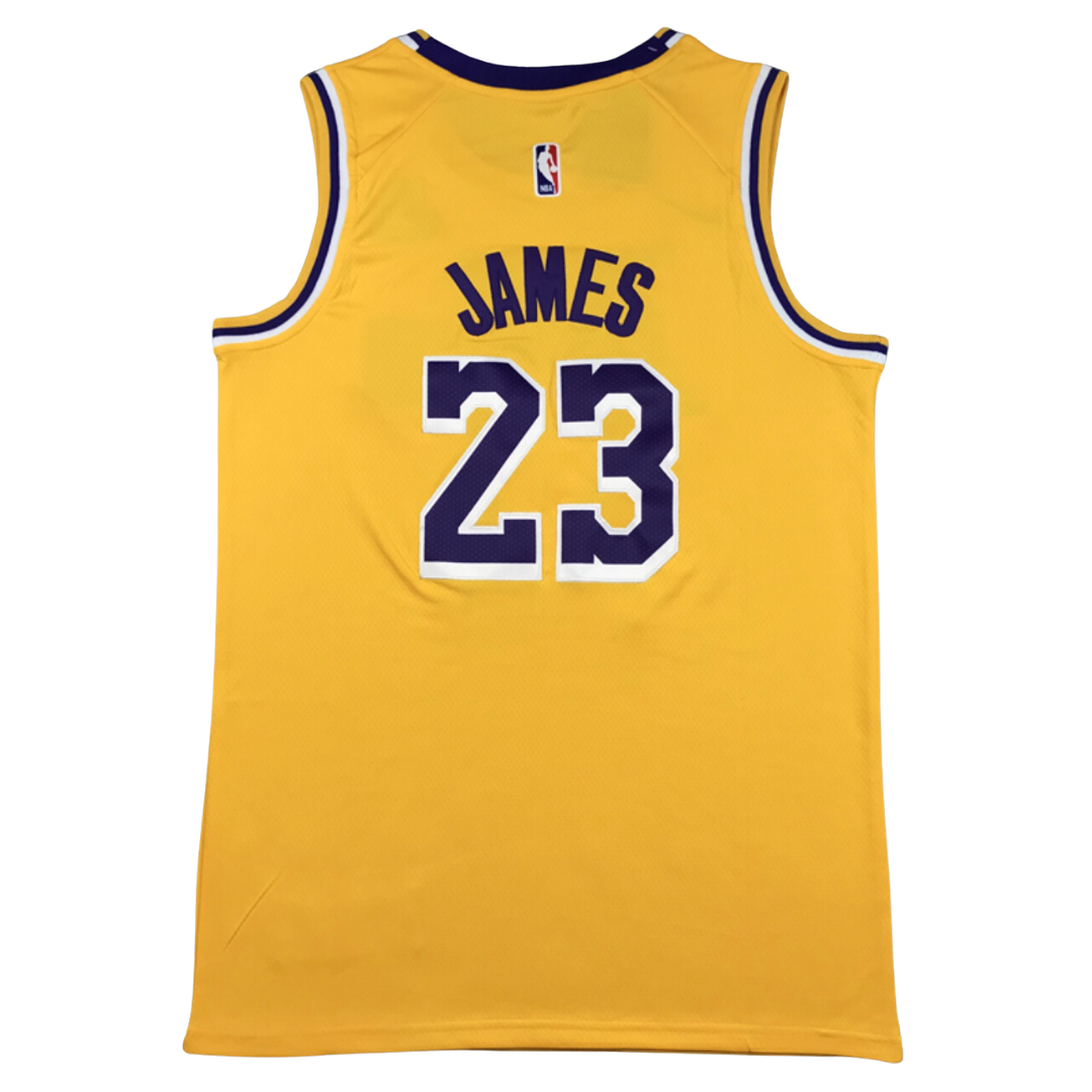 Lebron James #23 Los Angeles Lakers Yellow Jersey