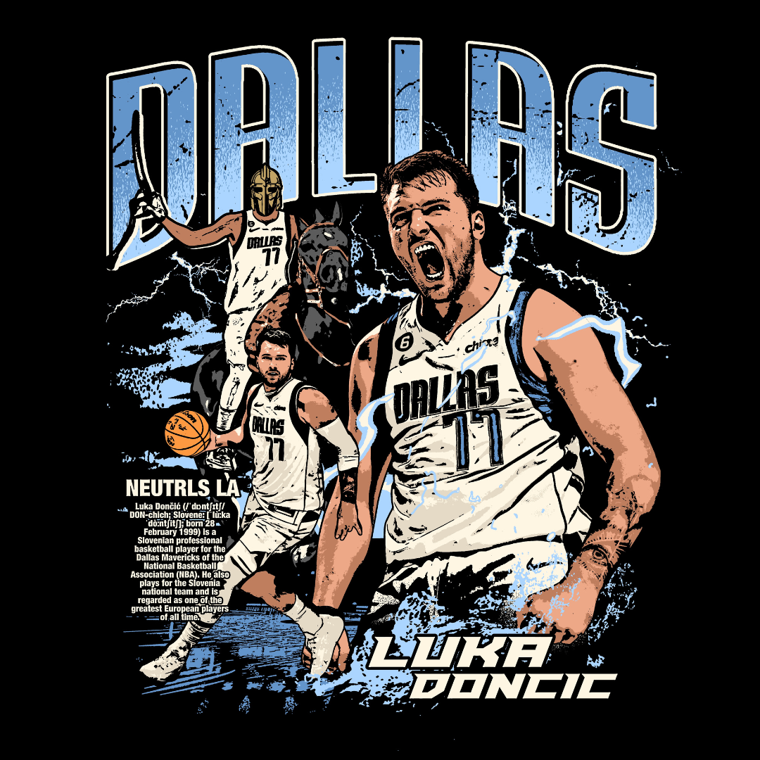 Limited Edition Luka Dallas Icon Vintage Graphic T-Shirt