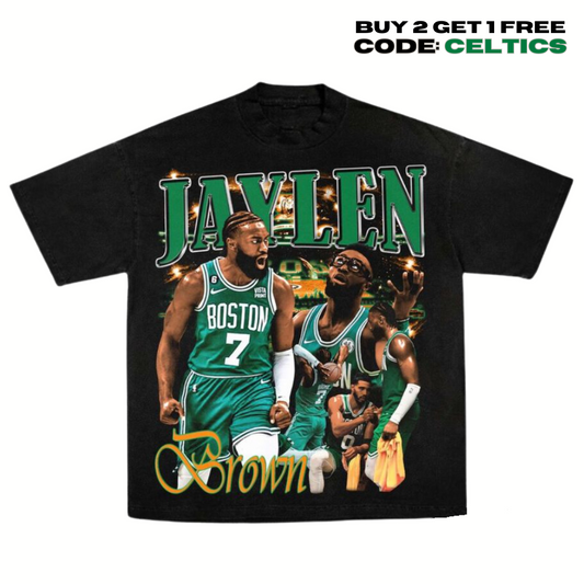 FINALS Jaylen Brown Celtics 2024 Vintage Graphic T-Shirt | 100% CozyComfort Cotton