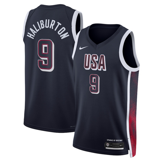 Tyrese Haliburton #9 Team USA Olympics NBA Swingman Jersey