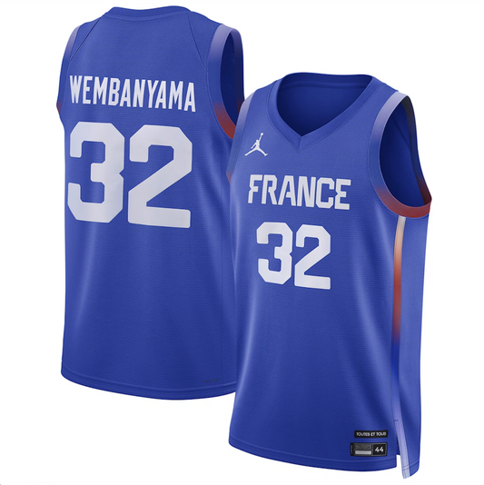 Victor Wembanyama #32 France Olympics 2024 Swingman Jersey