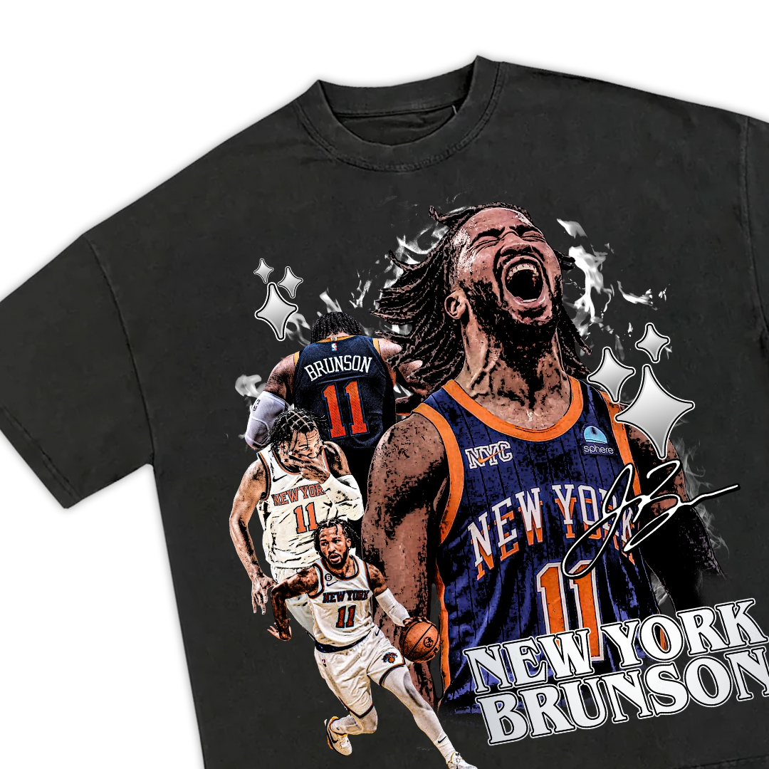 New York Jalen Brunson 2024 Vintage Graphic T-Shirt | 100% CozyComfort Cotton
