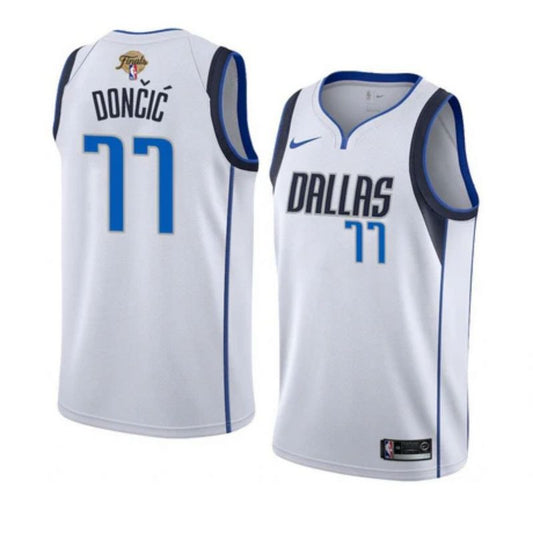 Luka Doncic 2024 FINALS White NBA Dallas Mavericks Swingman Jersey
